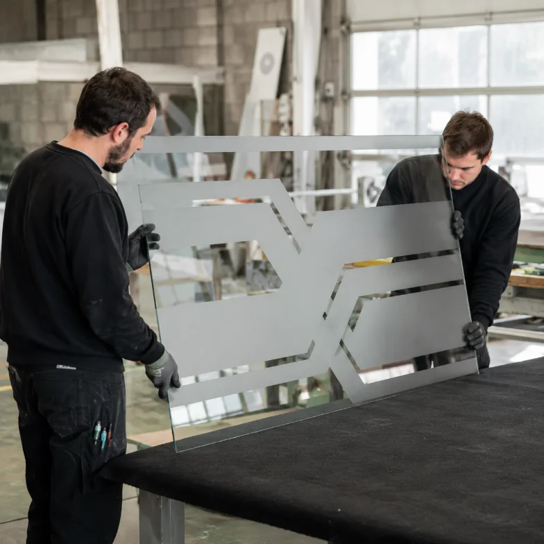 TM Sandblasting workshop and finished glasswork