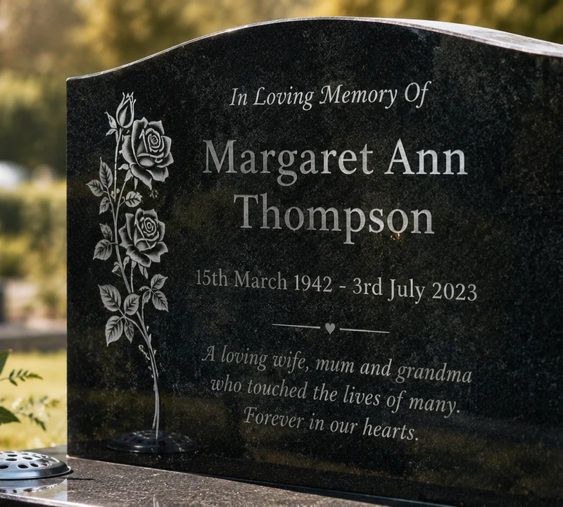 Precision memorial and plaque engraving